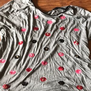 Sequin lips shirt
